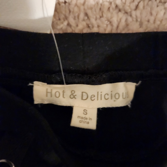 Hot & Delicious Black Corset Leggings Size Small - Picture 3 of 8